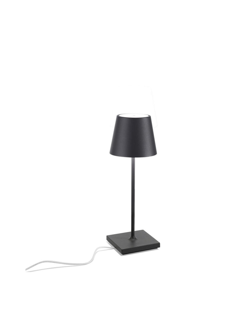 Zafferano LD0320N4 Poldina Pro LED Table Lamp, Dark grey Alternate Image.jpg