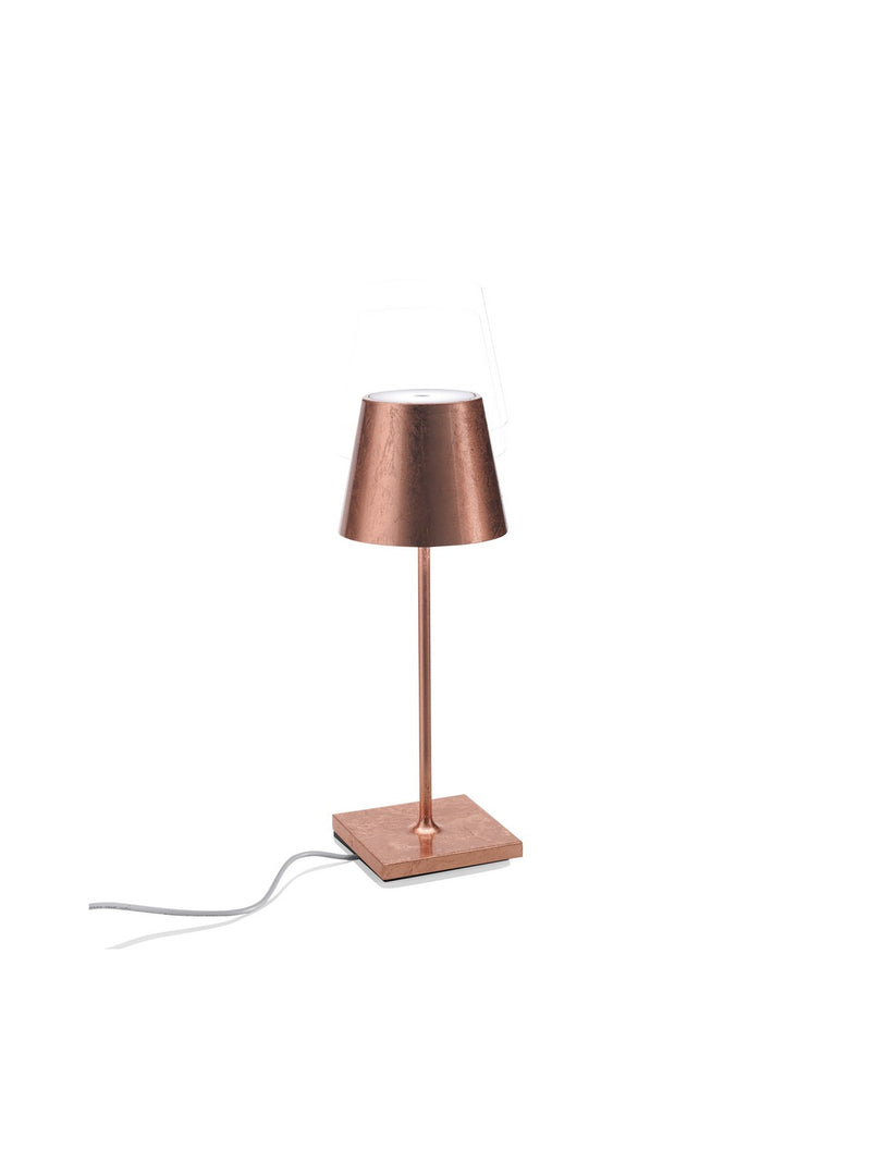 Zafferano LD0320RFR Poldina Pro LED Table Lamp, Copper leaf Alternate Image.jpg
