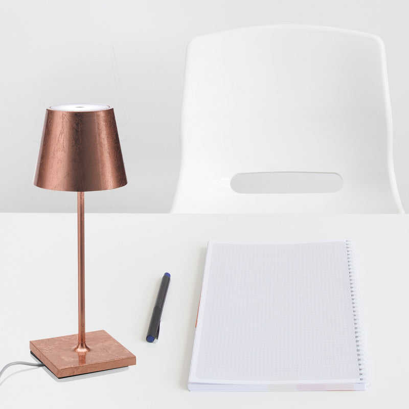Zafferano LD0320RFR Poldina Pro LED Table Lamp, Copper leaf Alternate Image 4.jpg