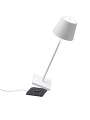 Zafferano LD0340B4 Poldina Pro LED Table Lamp, White Alternate Image.jpg