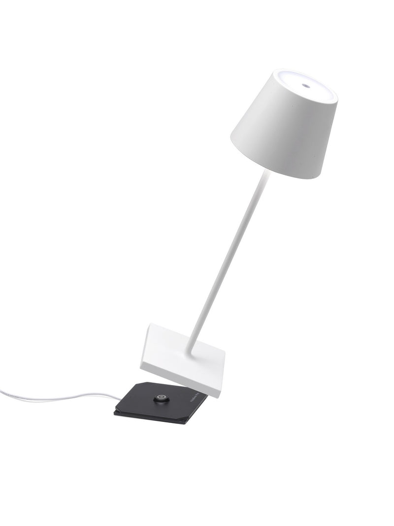 Zafferano LD0340B4 Poldina Pro LED Table Lamp, White Alternate Image.jpg