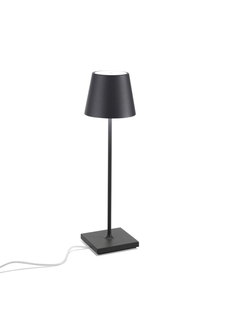 Zafferano LD0340N4 Poldina Pro LED Table Lamp, Dark grey Alternate Image.jpg