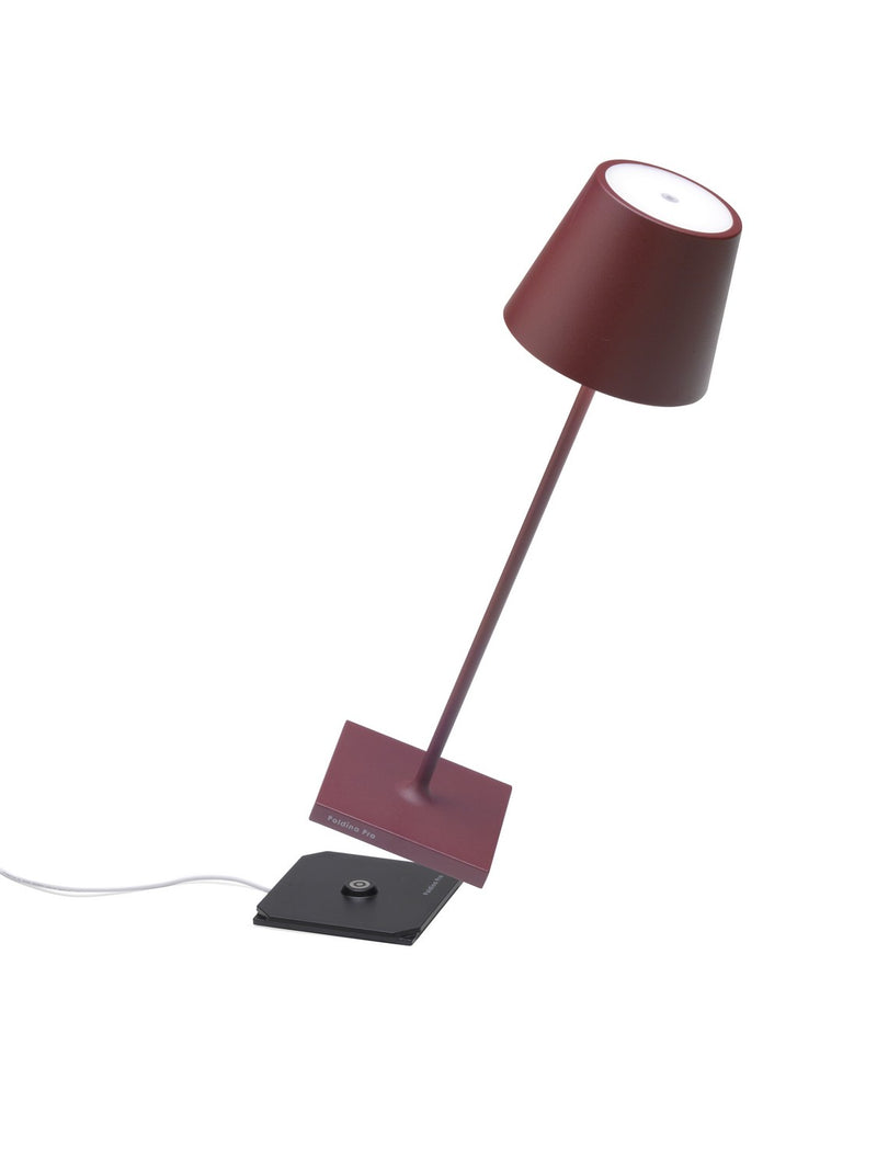 Zafferano LD0340X4 Poldina Pro LED Table Lamp, Bordeaux Alternate Image.jpg
