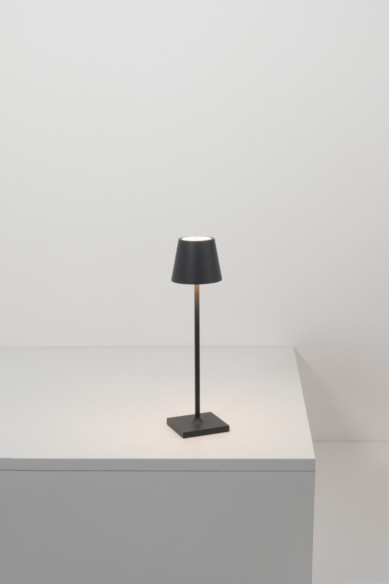 Zafferano LD0490D3 Poldina LED Table Lamp, Black Alternate Image.jpg