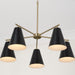 Capital Lighting AA1040RK Five Light Chandelier, Matte Brass and Black (4)