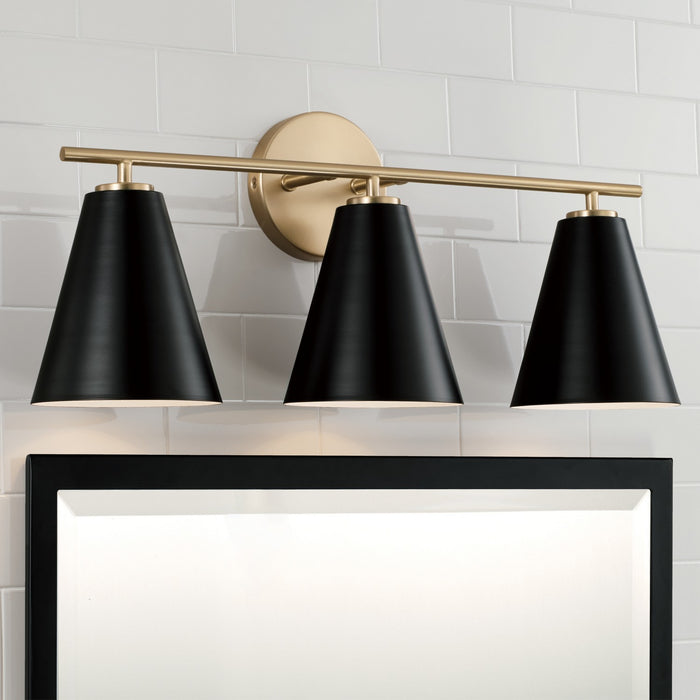 Capital Lighting AA1039RK Three Light Vanity, Matte Brass and Black (3)