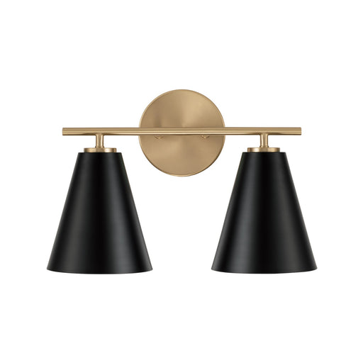 Capital Lighting AA1038RK Two Light Vanity, Matte Brass and Black (2)