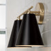 Capital Lighting AA1038RK Two Light Vanity, Matte Brass and Black (4)