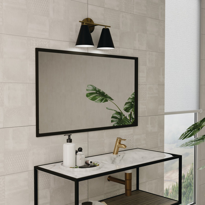 Capital Lighting AA1038RK Two Light Vanity, Matte Brass and Black (5)