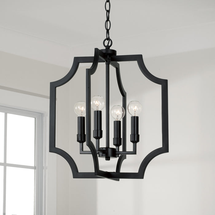 Capital Lighting AA1037MB Four Light Foyer Pendant, Matte Black (4)