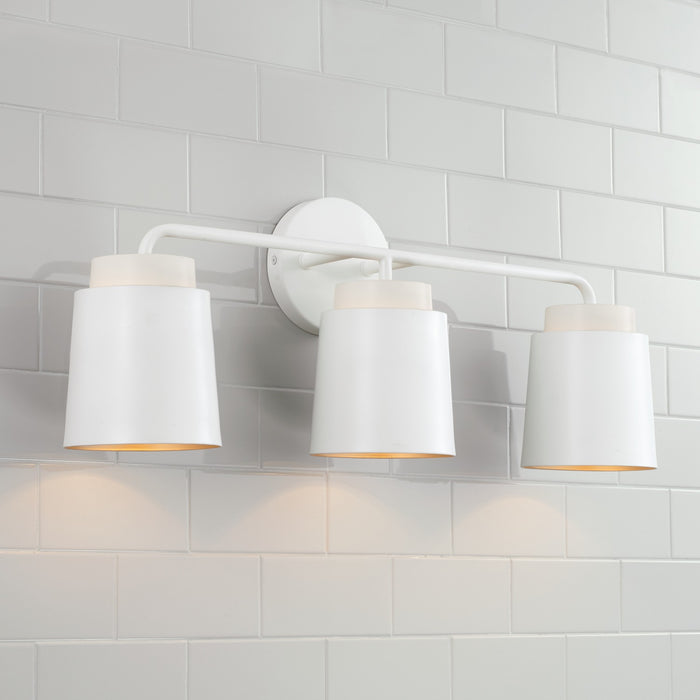 Capital Lighting AA1036WE Three Light Vanity, Matte White (3)