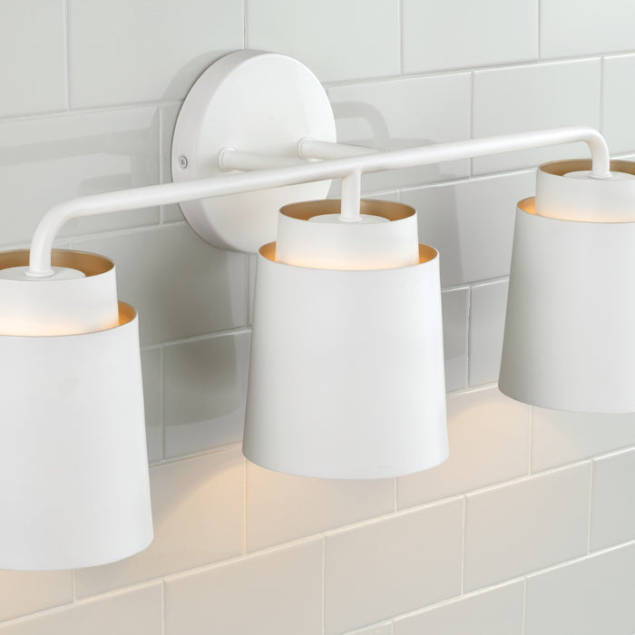 Capital Lighting AA1036WE Three Light Vanity, Matte White (4)