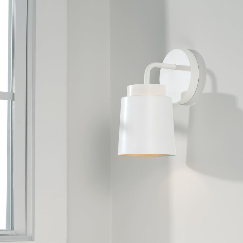 Capital Lighting AA1035WE One Light Wall Sconce, Matte White (4)