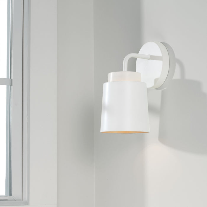 Capital Lighting AA1035WE One Light Wall Sconce, Matte White (4)