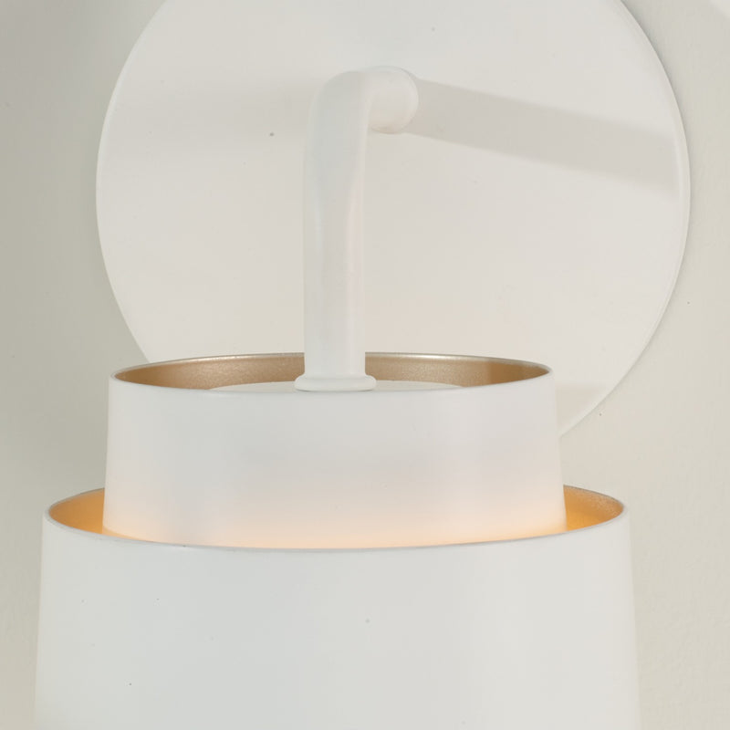 Capital Lighting AA1035WE One Light Wall Sconce, Matte White (5)