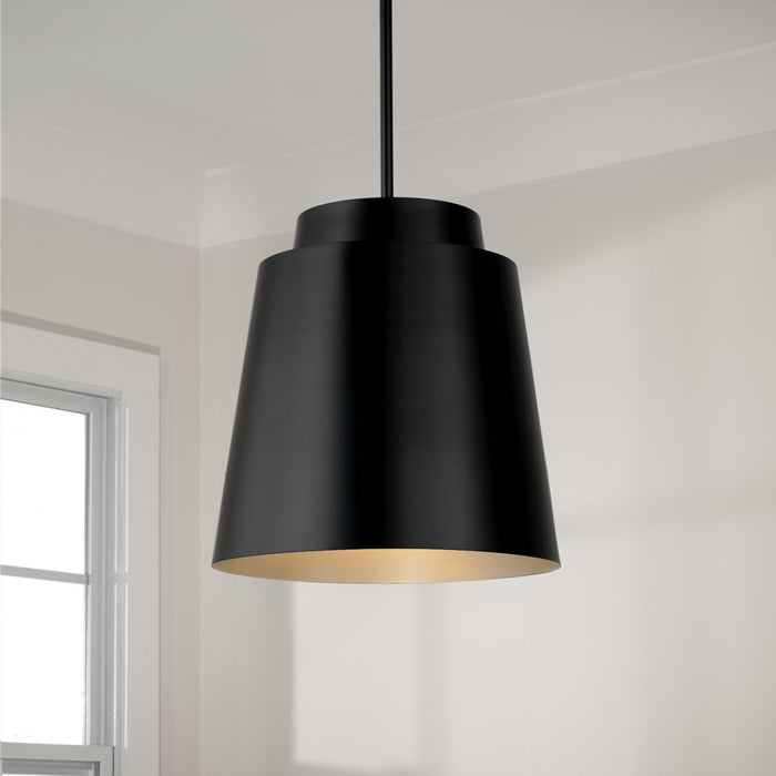 Capital Lighting AA1034MB One Light Pendant, Matte Black (3)