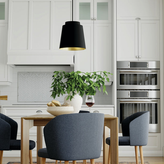 Capital Lighting AA1034MB One Light Pendant, Matte Black (4)