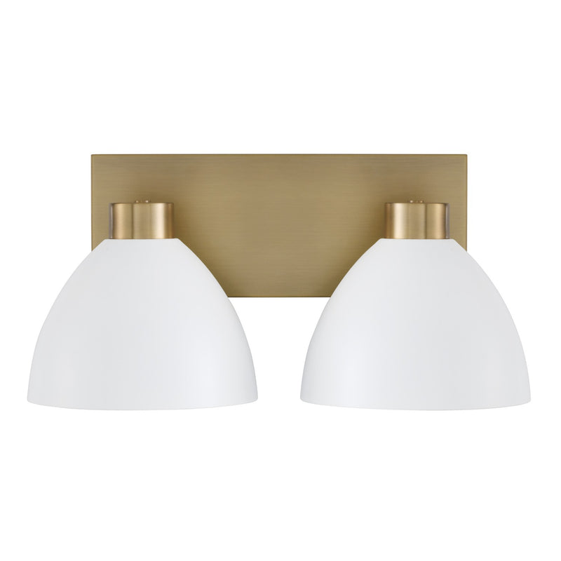 Capital Lighting 152021AW Ross Two Light Vanity, Aged Brass and White Alternate Image 3.jpg