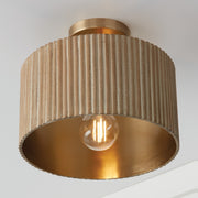 Capital Lighting 250711WS Donovan One Light Semi-Flush Mount, White Wash and Matte Brass Alternate Image 2.jpg