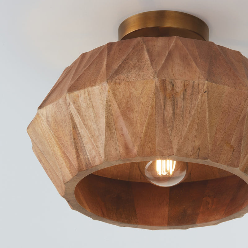 Capital Lighting 251011LW Nadeau One Light Semi-Flush Mount, Light Wood and Patinaed Brass Alternate Image 2.jpg