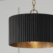 Capital Lighting 250711KR Donovan One Light Semi-Flush Mount, Black Stain and Matte Brass Alternate Image.jpg