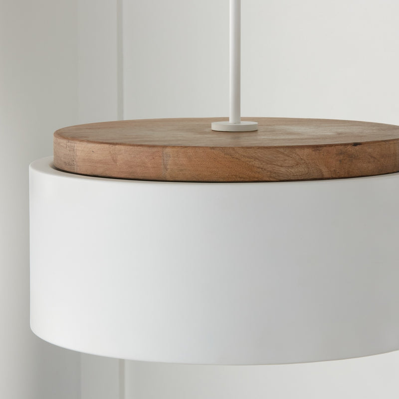 Capital Lighting 350912LT Liam One Light Pendant, Light Wood and White Alternate Image.jpg