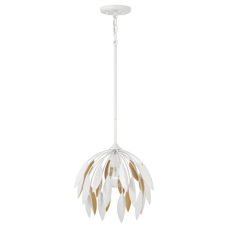 Capital Lighting 351811WE Margeaux One Light Pendant, Matte White Alternate Image.jpg