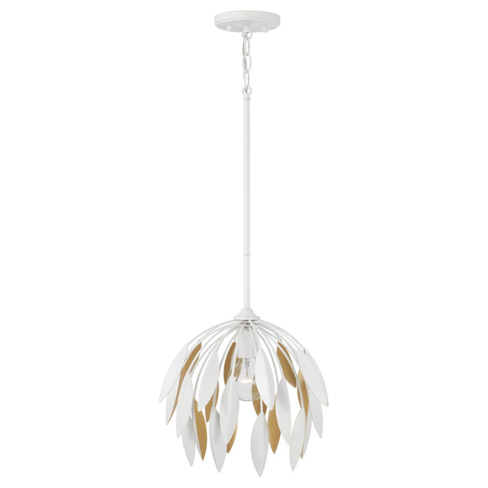 Capital Lighting 351811WE Margeaux One Light Pendant, Matte White Alternate Image.jpg