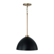 Capital Lighting 352011AB Ross One Light Pendant, Aged Brass and Black Alternate Image.jpg