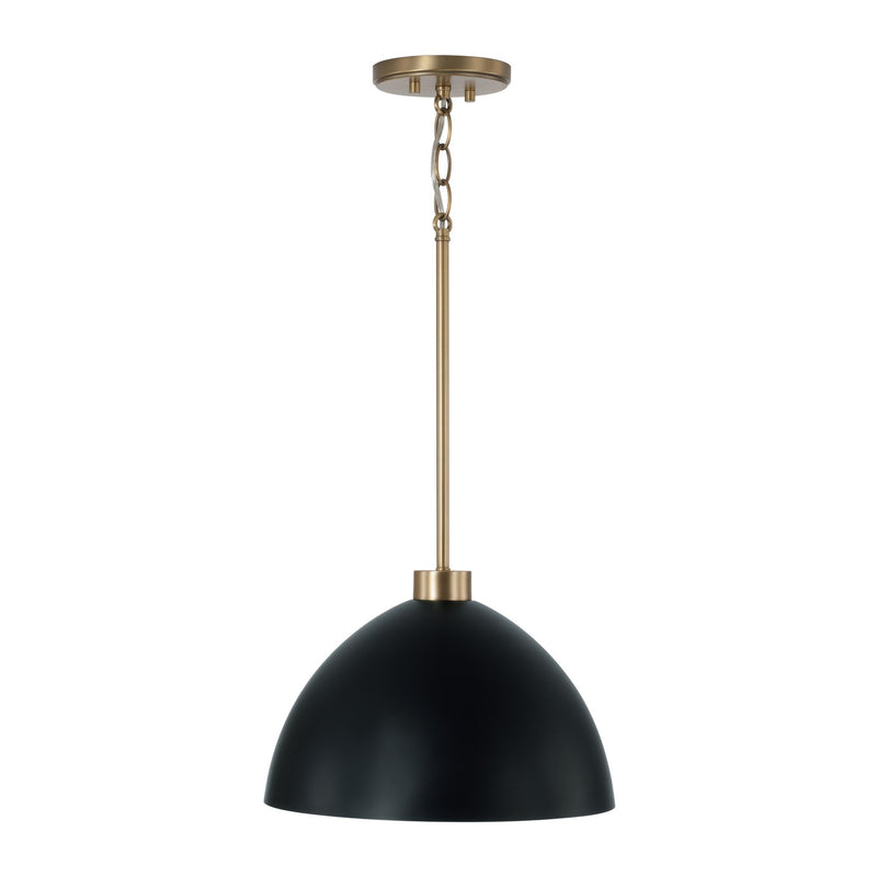 Capital Lighting 352011AB Ross One Light Pendant, Aged Brass and Black Alternate Image.jpg
