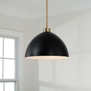 Capital Lighting 352011AB Ross One Light Pendant, Aged Brass and Black Alternate Image 3.jpg