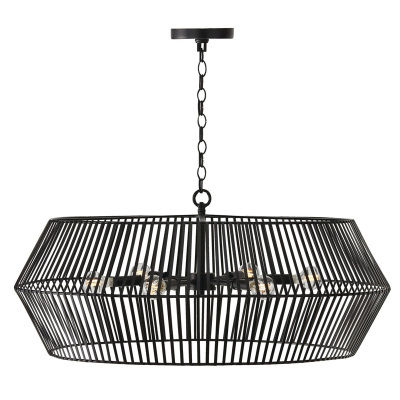 Capital Lighting 430361MB Kaiya Six Light Chandelier, Matte Black Alternate Image.jpg