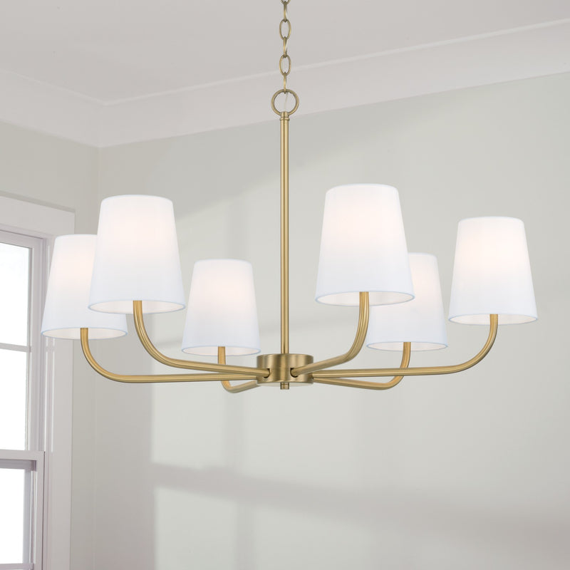 Capital Lighting 449462AD-706 Brody Six Light Chandelier, Aged Brass Alternate Image 3.jpg