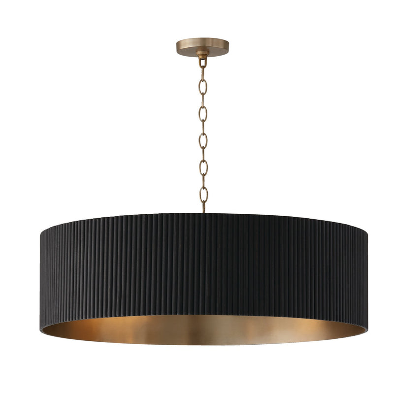 Capital Lighting 450741KR Donovan Four Light Chandelier, Black Stain and Matte Brass Alternate Image 6.jpg
