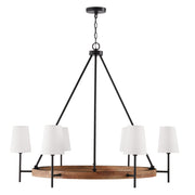 Capital Lighting 450861WK-709 Jonah Six Light Chandelier, Light Wood and Matte Black Alternate Image.jpg