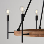 Capital Lighting 450861WK-709 Jonah Six Light Chandelier, Light Wood and Matte Black Alternate Image 3.jpg