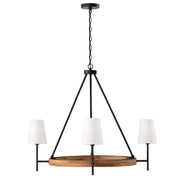 Capital Lighting 450841WK-709 Jonah Four Light Chandelier, Light Wood and Matte Black Alternate Image.jpg