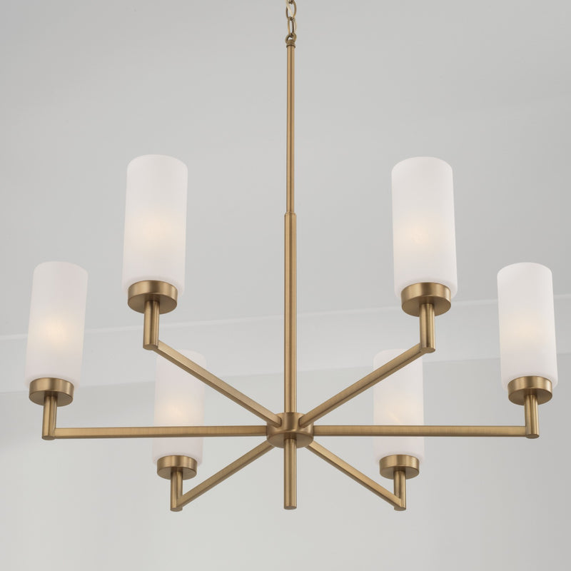 Capital Lighting 451761AD Alyssa Six Light Chandelier, Aged Brass Alternate Image 2.jpg