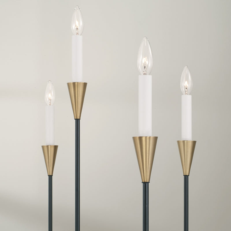 Capital Lighting 451991AB Avant Nine Light Chandelier, Aged Brass and Black Alternate Image 2.jpg