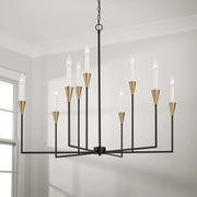 Capital Lighting 451991AB Avant Nine Light Chandelier, Aged Brass and Black Alternate Image 4.jpg