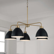 Capital Lighting 452051AB Ross Five Light Chandelier, Aged Brass and Black Alternate Image 3.jpg