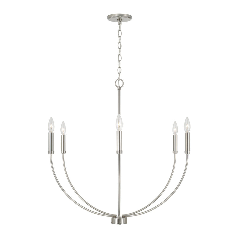 Capital Lighting 452161BN Ansley Six Light Chandelier, Brushed Nickel Alternate Image.jpg