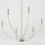 Capital Lighting 452161BN Ansley Six Light Chandelier, Brushed Nickel Alternate Image 2.jpg