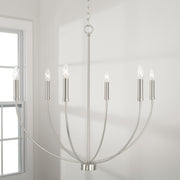 Capital Lighting 452161BN Ansley Six Light Chandelier, Brushed Nickel Alternate Image 3.jpg