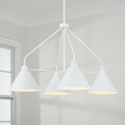 Capital Lighting 451341WE Alden Four Light Chandelier, Matte White Alternate Image 3.jpg