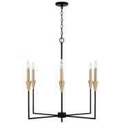 Capital Lighting 451961AB Avant Six Light Chandelier, Aged Brass and Black Alternate Image.jpg