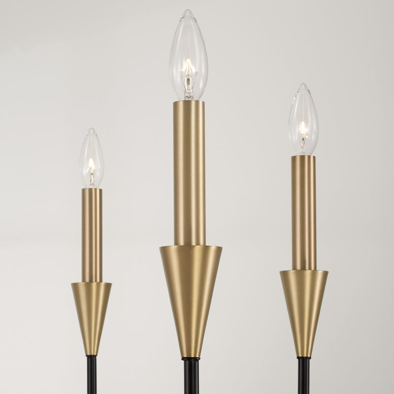 Capital Lighting 451961AB Avant Six Light Chandelier, Aged Brass and Black Alternate Image 2.jpg