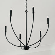 Capital Lighting 452161MB Ansley Six Light Chandelier, Matte Black Alternate Image 2.jpg