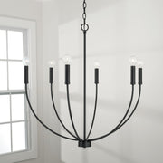 Capital Lighting 452161MB Ansley Six Light Chandelier, Matte Black Alternate Image 3.jpg