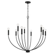 Capital Lighting 452191MB Ansley Nine Light Chandelier, Matte Black Alternate Image.jpg
